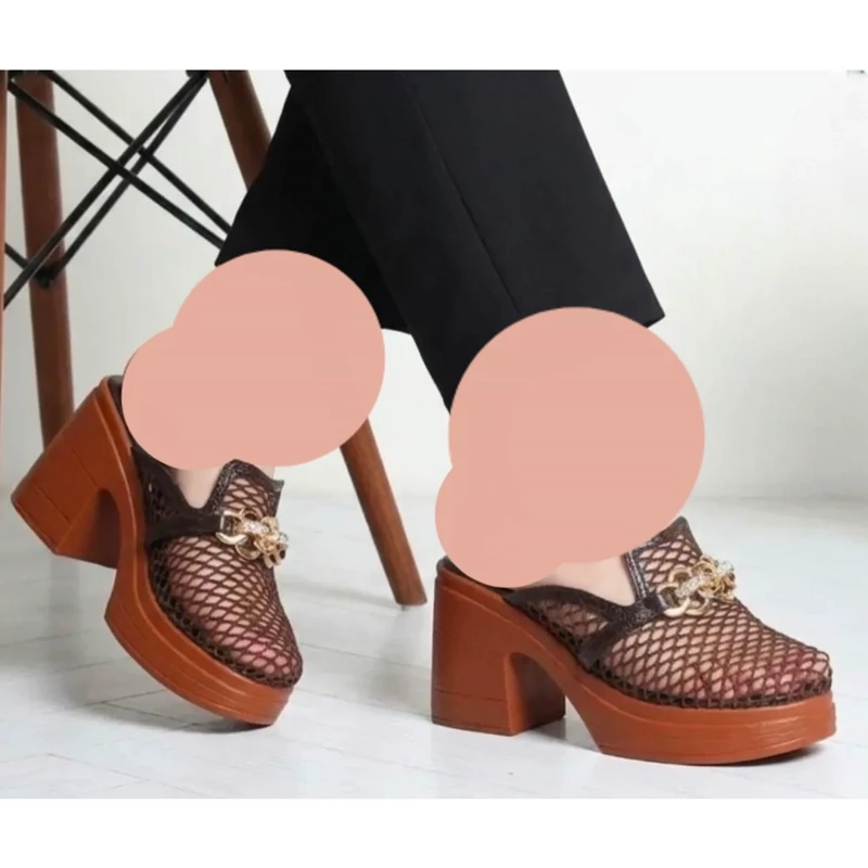 صندل جدید توری پاشنه دار