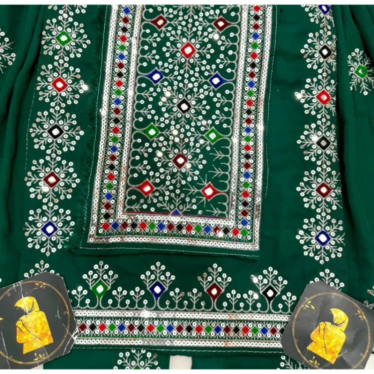 لباس بلوچی سوزنی 5 وجب طرح گربه