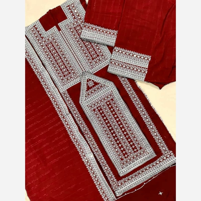 لباس بلوچی سوزنی 5 وجب زری دوز