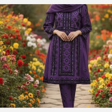 لباس بلوچی 5 وجب سوزنی سیاه دوچ آینه اصل