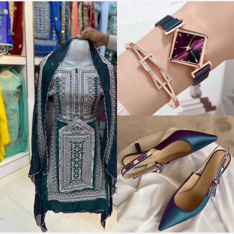 لباس بلوچی سوزنی 5 وجب طرح جدید