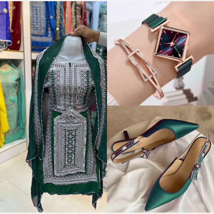 لباس بلوچی سوزنی 5 وجب طرح جدید
