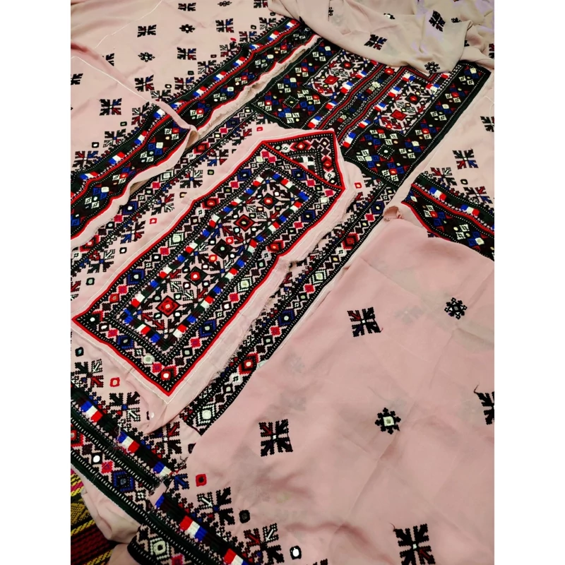 لباس بلوچی 5 ونیم وجب سوزنی آینه دستی شیک