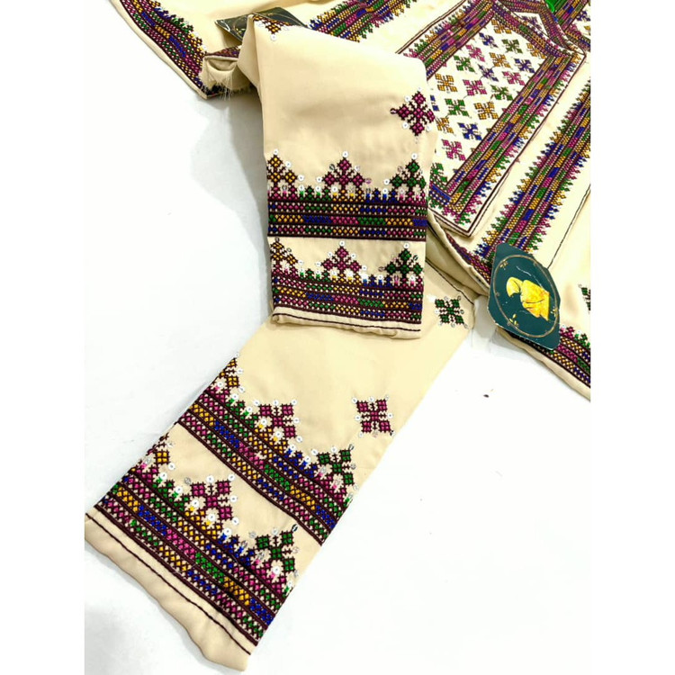 لباس بلوچی 5 وجب سوزنی طرح گراف